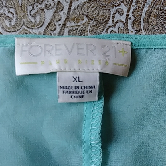 💙3 for 20 Aqua peplum top - Picture 3 of 4